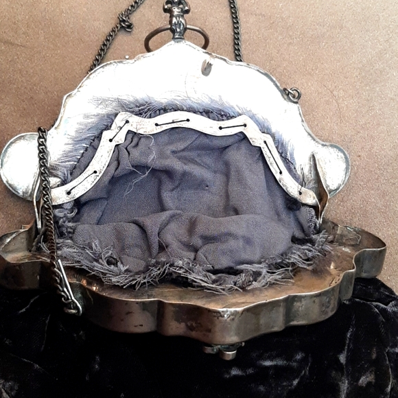 Victorian Dutch 833 sterling velvet purse - Picture 3 of 4